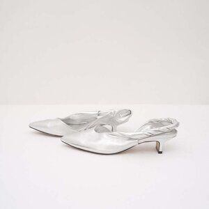 Sigerson Morrison Women's Melina Leather Kitten Heel Pumps , size 8,5